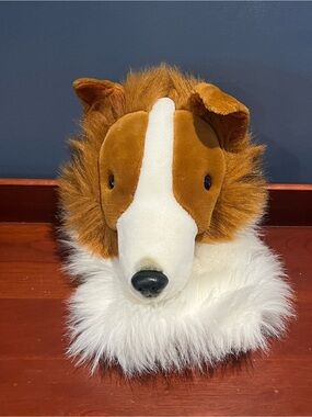 Dakin Collie Sheltie Dog Plush Realistic Stuffed Puppet 1994 Lassie Vintage
